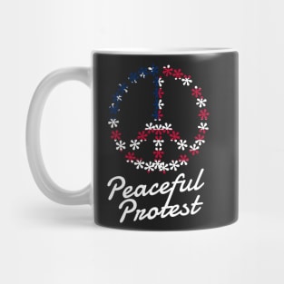 Peaceful Protester Peace Sign Mug